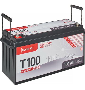 Accurat Traction T100 LFP BT 24V LiFePO4 Lithium Versorgungsbatterie 100Ah