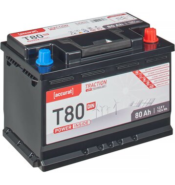 Accurat Traction T80 LFP DIN 12V LiFePO4 Lithium...