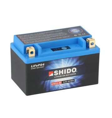 SHIDO LTX12-BS Lithium Motorradbatterie 4Ah 12V YTX12-BS