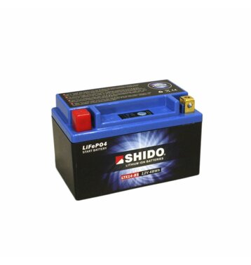 SHIDO LTX14-BS Lithium Motorradbatterie 4Ah 12V YTX14-BS