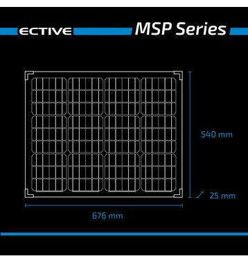 ECTIVE MSP 70s Black Monokristallines Solarmodul 70W (Umsatzsteuerbefreit)