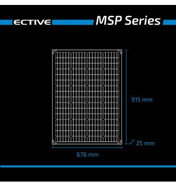 ECTIVE MSP 120 Black Monokristallines Solarmodul 120W (Umsatzsteuerbefreit)