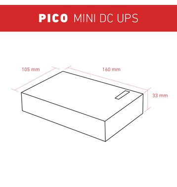 Accurat UPS Pico Mini USV Powerbank 8000mAh LiFePO4 DC